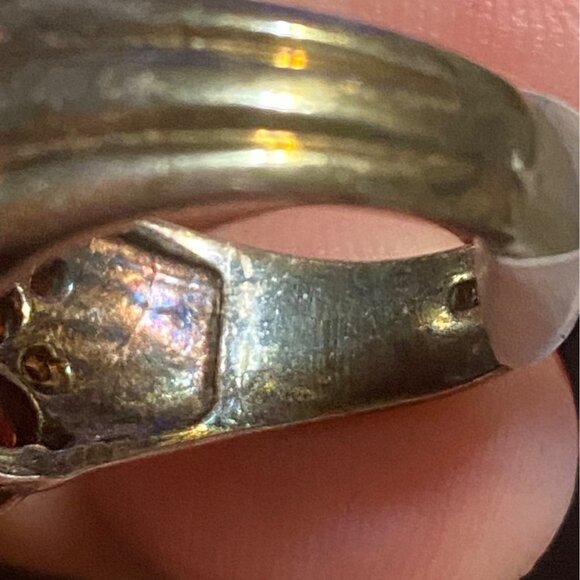 Ring Size 7.5 Garnet Sterling Silver 925 Women Semi-Precious Stone - Picture 7 of 12